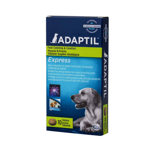 Adaptil TabletsAdaptil Chew is a deliciously tasty soft chew that works quickly to calm your dog in stressful situations such as loud noises, fireworks, thunderstorms, visitors, trBehaviouralCevaMcCaskieAdaptil Tablets
