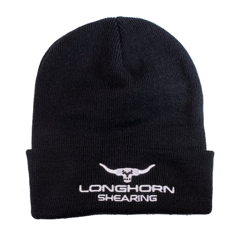 Longhorn Shearing Beanie HatKeep warm with a Longhorn hat.Original Cuffed Beanie hat with Longhorn logo embroidered on the front.55% Polyester, 45% AcrylicHatsLonghorn ShearingMcCaskieLonghorn Shearing Beanie Hat