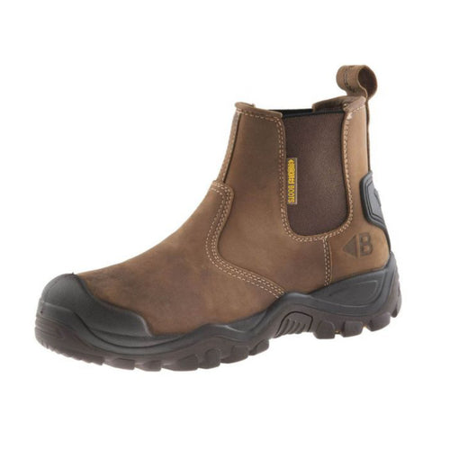 Buckler BSH006 Safety Dealer Boot - BrownBuckler Boots Buckshot range of injection moulded safety footwear with rubber outsoles is certified to European S3 HRO WRU SRC standards and provides hazard protectiShoes & BootsBucklerMcCaskieBuckler BSH006 Safety Dealer Boot - Brown