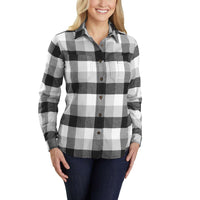 Carhartt Hamilton Plaid Flannel ShirtDoing your outside chores, this women′s flannel shirt gives you the room to move and reach. The stretch flannel keeps it from binding as you work through your to-do Shirts & TopsCarharttMcCaskieCarhartt Hamilton Plaid Flannel Shirt
