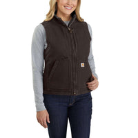 Carhartt Relaxed Fit Washed Duck Sherpa Lined Mock Neck VestThis women′s fleece-lined canvas vest helps take the bite out of cold weather. Legendary Carhartt durability holds up to work, farm, and ranch wear, while a soft sheCoats & JacketsCarharttMcCaskieCarhartt Relaxed Fit Washed Duck Sherpa Lined Mock Neck Vest