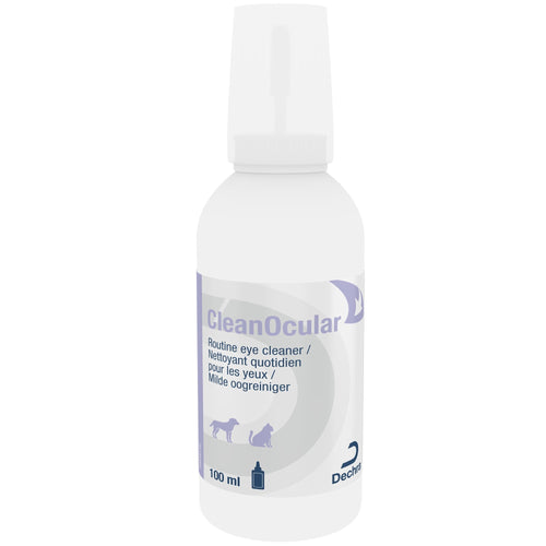 Cleanocular Eye BathClean Ocular Eye Lotion is a soothing solution for cleaning around the eye in both cats and dogs.Pet Eye Drops & LubricantsDechra VetMcCaskieCleanocular Eye Bath