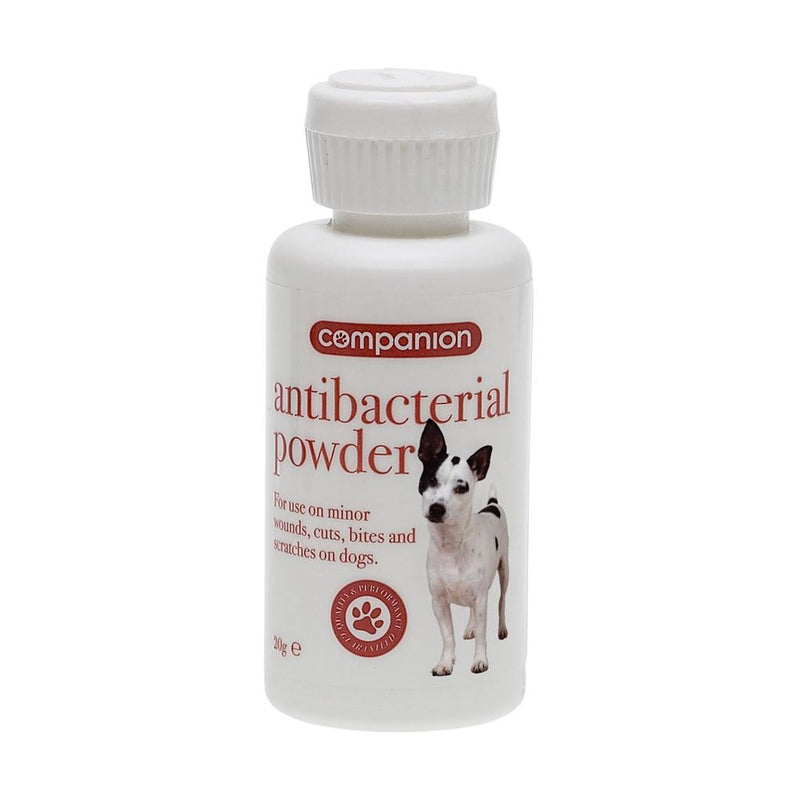 Companion Antibacterial PowderAn absorbent and antibacterial powder that is easy to apply from this handy pocket sized pack creating the ideal environment for optimum healing.Pet MedicineCompanionMcCaskieCompanion Antibacterial Powder