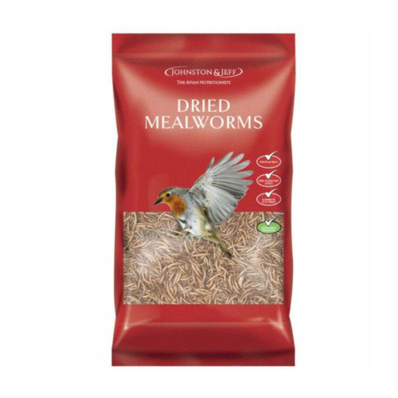 Dried MealwormsThe natural diet of many birds includes insects, particularly Blackbirds, Robins and Thrushes. The protein they derive from this is essential to maintain their bodieBird FoodJohnston & JeffMcCaskieDried Mealworms