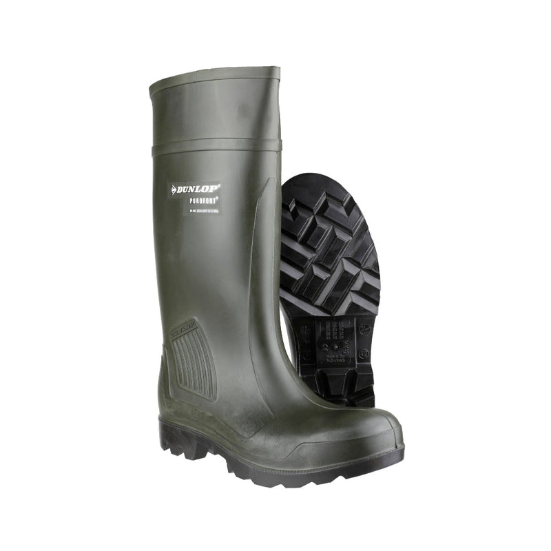 Dunlop Purofort Wellington Full SafetyThe modern generation of rubber boots combine modern design with quality and high functionality. The Dunlop PUROFORT rubber boot in olive/brown combines all the goodShoes & BootsDunlopMcCaskieDunlop Purofort Wellington Full Safety