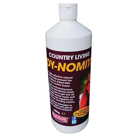 Equimins Country Living Dy-Nomite 500gA highly effective natural way to help prevent the presence of Red Mite in your poultry house.Poultry HygieneEquiminsMcCaskieEquimins Country Living Dy-Nomite 500g