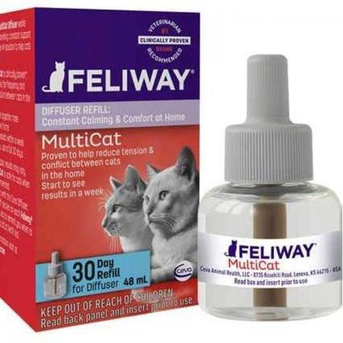 Feliway Friends Diffuser RefillA synthetic copy of the feline appeasing pheromone which has been clinically proven to significantly reduce the levels of tension and conflict between cats in multi-BehaviouralFeliwayMcCaskieFeliway Friends Diffuser Refill