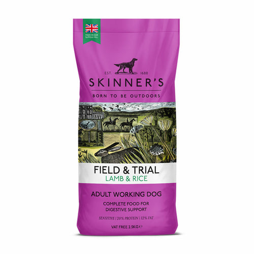 Skinner's Field & Trial Lamb & RiceSkinner’s Field & Trial Lamb and Rice is a complete dog food, specially developed and formulated to support active dogs who are regularly working at a moderate aDog FoodSkinnersMcCaskieField & Trial Lamb & Rice