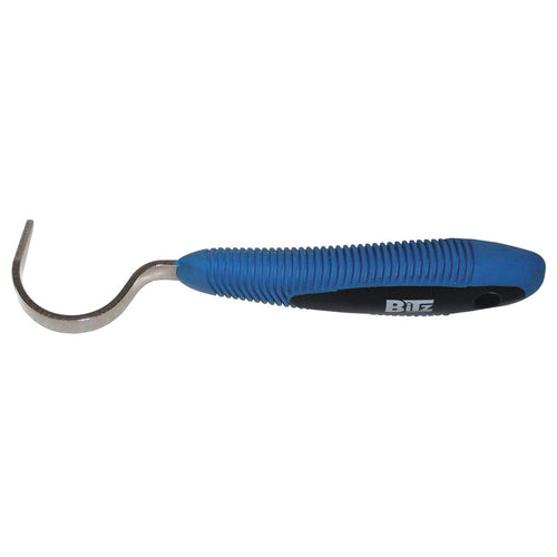 Bitz Gripping Hoof PickGRIPPING HOOF PICK
Various coloured ergonomic hoof pick with soft touch handle and quality metal pick to help clean hooves.
 
One supplied in either pink, blue or puHorse GroomingBitzMcCaskieBitz Gripping Hoof Pick