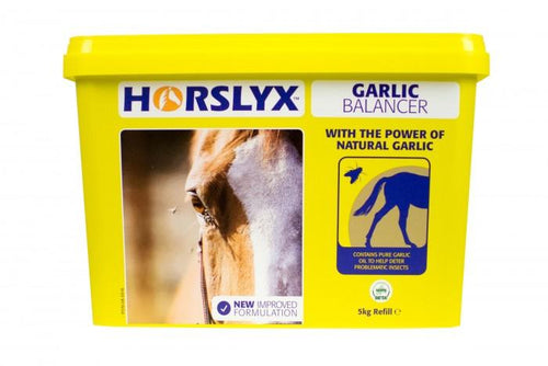 Horslyx Stable Garlic 5kgHorslyx is available in Original, Mint, Garlic, Respiratory, Mobility and Pro Digest formulations The Horslyx high specification vitamin, mineral and trace element pHorse Vitamins & SupplementsHorslyxMcCaskieHorslyx Stable Garlic 5kg