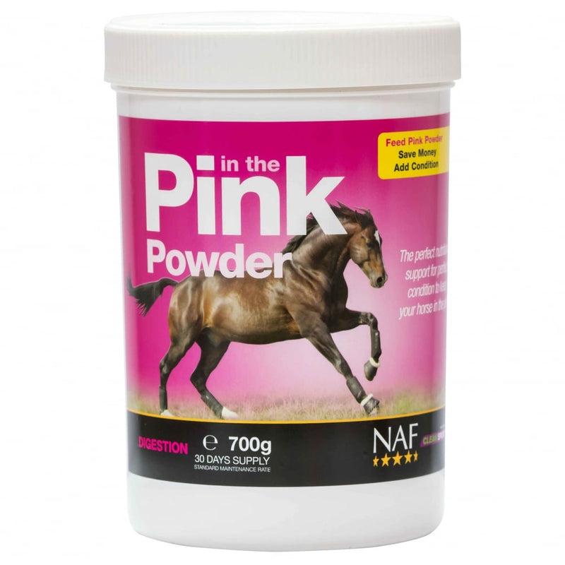 NAF In The Pink Powder 1.4kgNutritional support of the gut is the cornerstone of health and vitality in horses, and will be reflected as a horse in perfect condition. In The Pink Powder is a coHorse Vitamins & SupplementsNAFMcCaskiePink Powder 1