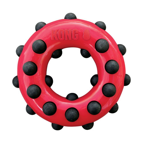Kong Dotz CircleKONG Dotz provide a variety of chewing fun with layered textures that entice and delight the most eager of chewers. The playful, unpredictable bounce of the toy creaKongMcCaskieKong Dotz Circle