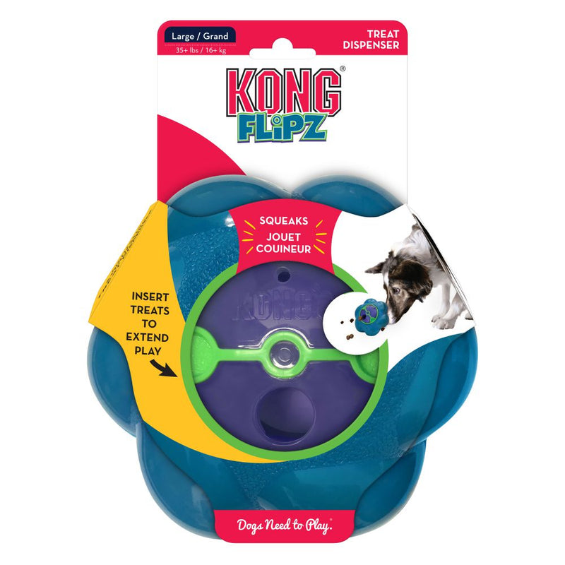 Kong FlipzKONG Flipz pops up and over when dogs tap it, dispensing treats as it flips and wobbles, sparking natural foraging instincts for a mentally-stimulating food puzzle. KongMcCaskieKong Flipz