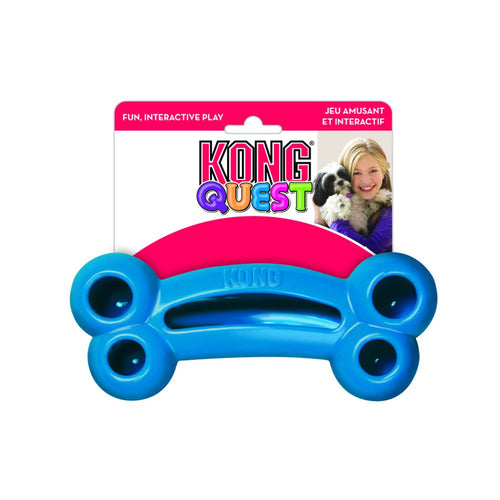Kong Quest Bone LargeA treat-dispensing toy with loads of personality! Made using a brightly colored, flexible material, KONG Quest toys deliver a new challenge. Each toy is great for liKongMcCaskieKong Quest Bone Large