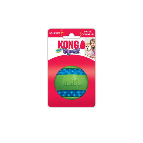 Kong Squeezz Goomz BallKONG Goomz ball’s enticing raised nubs massage teeth and gums while rewarding appropriate chewing behavior. Mixed textures and a durable material encourage on-going KongMcCaskieKong Squeezz Goomz Ball