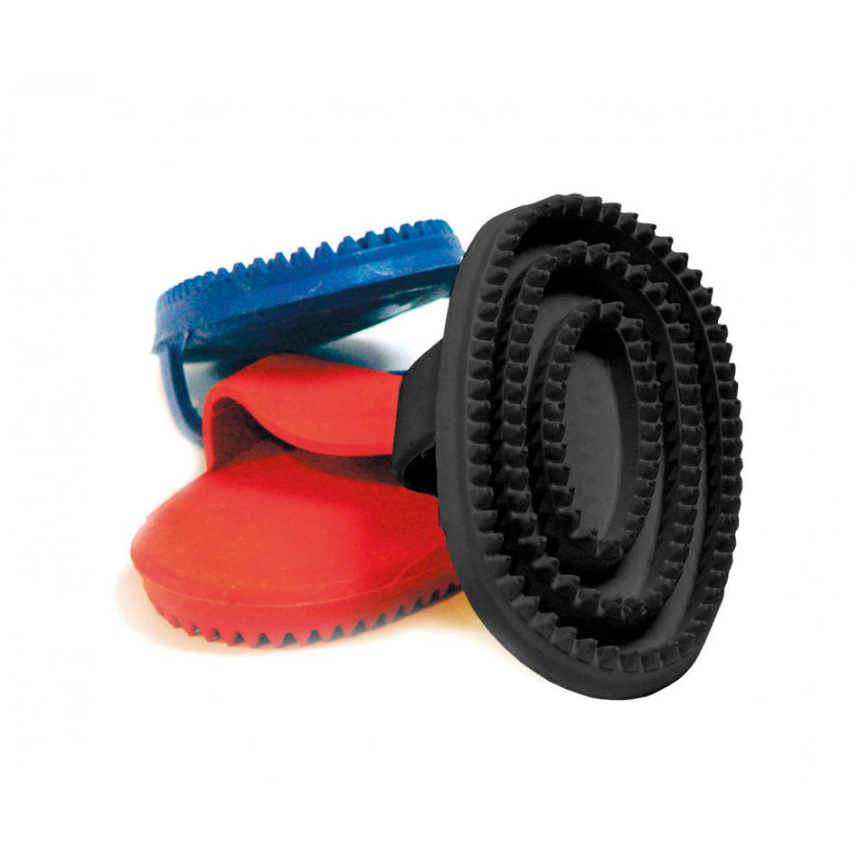 Large Rubber Curry CombIn addition to removing dirt, hair and a build-up of oil, a rubber curry comb used in a circular motion all over the body is a great stimulant for blood flow. IncreaHorse GroomingStablekitMcCaskieLarge Rubber Curry Comb