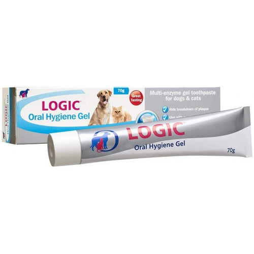 Logic Oral Hygiene Gel 70gLogic Oral Hygiene Gel helps prevent the formation of dental plaque and fights bad breath in cats and dogs. Based on a multi-enzyme patented system, Logic Oral HygiePet Oral Care SuppliesLogicMcCaskieLogic Oral Hygiene Gel 70g