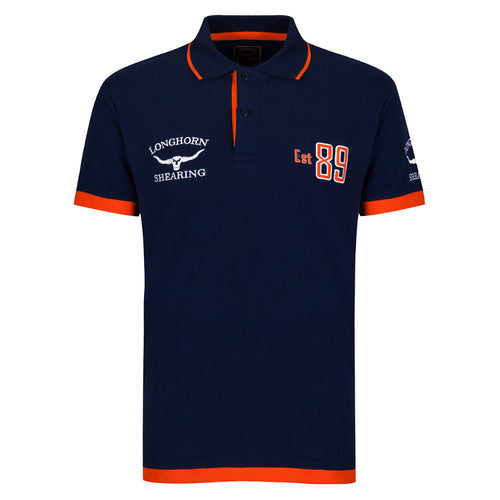 Longhorn Shearing Dexter Polo Shirt Navy