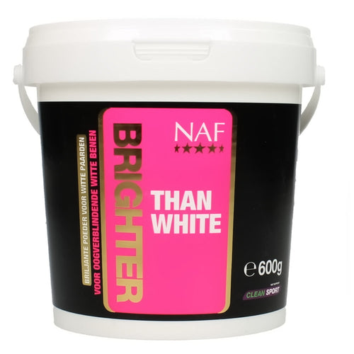 NAF Brighter Than White 600gFor finishing touches that are brighter than white, flash into view with this brilliant easy to apply leg and body whitener. Prepare to be ILLUMINATEDHorse GroomingNAFMcCaskieNAF Brighter