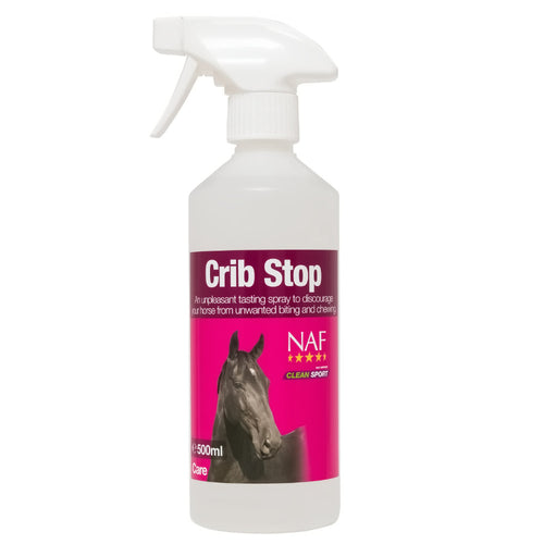 NAF Crib Stop 500mlAn unpleasant tasting water repellent coating to discourage your horse from biting wood and other hard surfaces.Horse CareNAFMcCaskieNAF Crib Stop 500ml