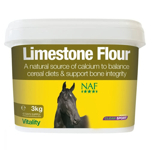 NAF Limestone FlourA rich source of calcium designed to supplement bone growth requirements. NAF’s pure Limestone Flour should be fed when there is a need for additional calcium in theHorse Vitamins & SupplementsNAFMcCaskieNAF Limestone Flour