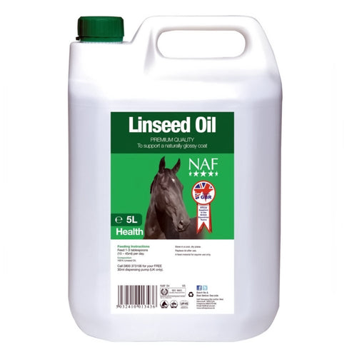 NAF Linseed Oil 5ltSupports general health and maintains a rich, natural shine to the coat. Supplementing with Linseed Oil can be used as an ideal form of slow release energy. NAF onlyHorse Vitamins & SupplementsNAFMcCaskieNAF Linseed Oil 5lt