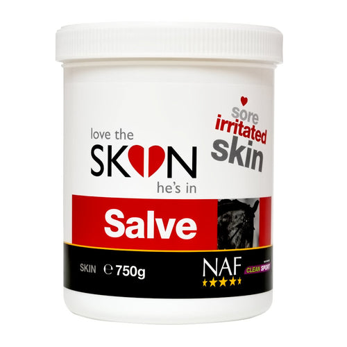 NAF Love The SKIN He's In Skin Salve 750gSoothe and comfort itchy, irritated areas of skin with this light water based salve. Contains MSM with Calendula, Almond and Tea Tree oil to soothe flaky areas, rashHorse CareNAFMcCaskieSkin Salve 750g