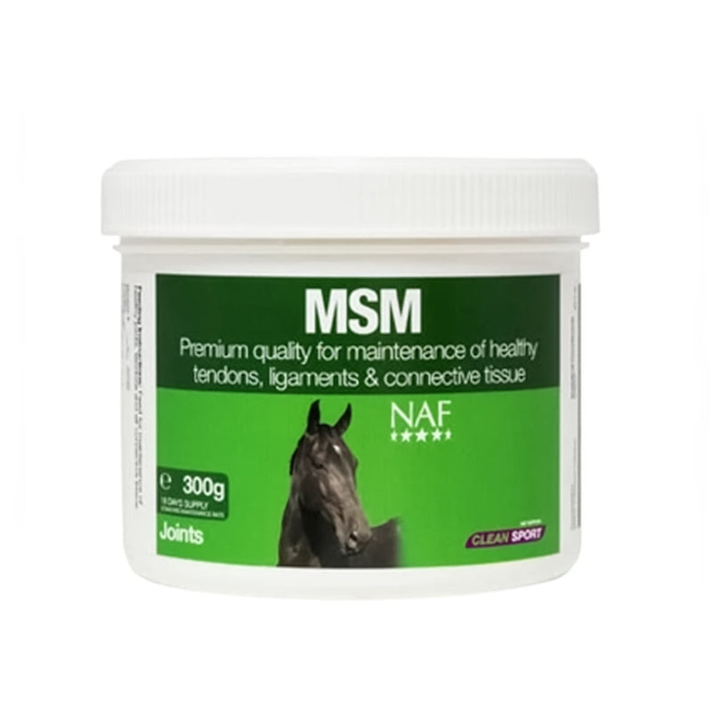 NAF MSM 300gMSM is essential for the health and elasticity of the connective tissues surrounding the joints. Sulphur is an essential part of all living cells, including amino acHorse Vitamins & SupplementsNAFMcCaskieNAF MSM 300g