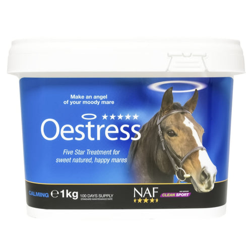 NAF OestressOestress Powder compliments the mare's natural oestrus cycle by encouraging regularity and providing extracts of herbal ingredients that have been used for hundreds Horse Vitamins & SupplementsNAFMcCaskieNAF Oestress