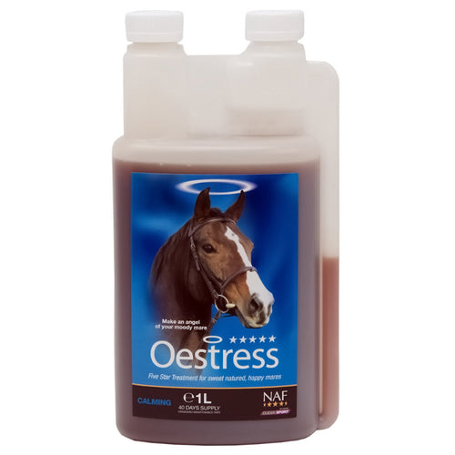 NAF Oestress Liquid 1ltOestress Liquid is a fast acting liquid tincture which compliments the mare's natural oestrus cycle by encouraging regularity and providing extracts of herbal ingredHorse Vitamins & SupplementsNAFMcCaskieNAF Oestress Liquid 1lt