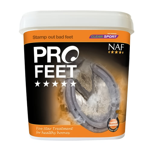 NAF Pro Feet PowderBUILD STRONG, HEALTHY HORN BY PROVIDING THE RIGHT RATIO OF NUTRIENTSPROFEET supplements are unique in that they not only provide nutrients to directly support hoof hHorse Vitamins & SupplementsNAFMcCaskieNAF Pro Feet Powder
