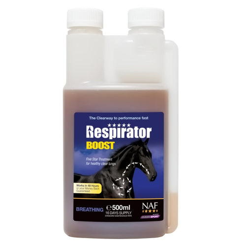 NAF Respirator Boost 500mlRespirator provides valuable nutritional support to the respiratory mucosal immune system and the delicate capillary blood vessels that surround the lungs. Research Horse Vitamins & SupplementsNAFMcCaskieNAF Respirator Boost 500ml