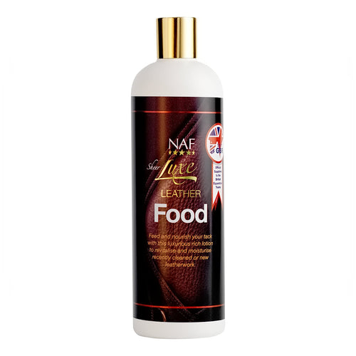 NAF Sheer Luxe Leather Food 500mlFeed and nourish your tack with this luxurious rich lotion to revitalise and moisturise recently cleaned or new leatherwork.Horse Tack AccessoriesNAFMcCaskieNAF Sheer Luxe Leather Food 500ml