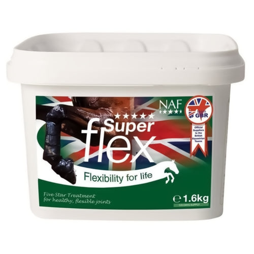 NAF Superflex PowderSuperflex is the right combination; a scientifically balanced ratio of readily absorbed Glucosamine and Chondroitin, the highest quality MSM plus the added benefits Horse Vitamins & SupplementsNAFMcCaskieNAF Superflex Powder