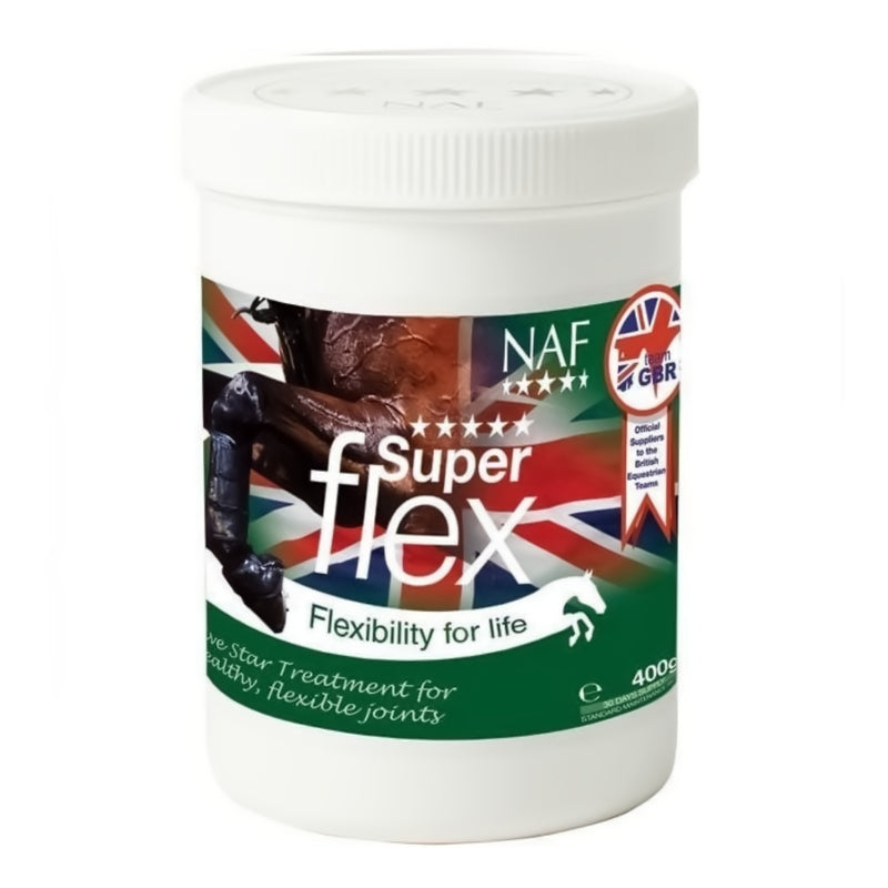 NAF Superflex PowderSuperflex is the right combination; a scientifically balanced ratio of readily absorbed Glucosamine and Chondroitin, the highest quality MSM plus the added benefits Horse Vitamins & SupplementsNAFMcCaskieNAF Superflex Powder