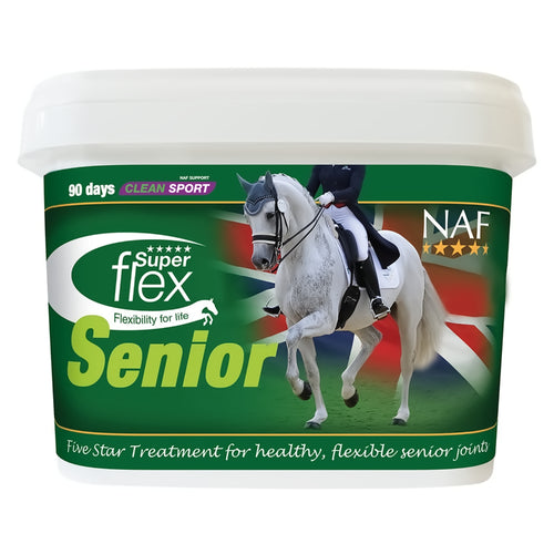 NAF Superflex Senior PowderSuperflex Senior is a unique formulation providing our highest specification of the key joint support nutrients for horses, working in synergy with rich natural sourHorse Vitamins & SupplementsNAFMcCaskieNAF Superflex Senior Powder