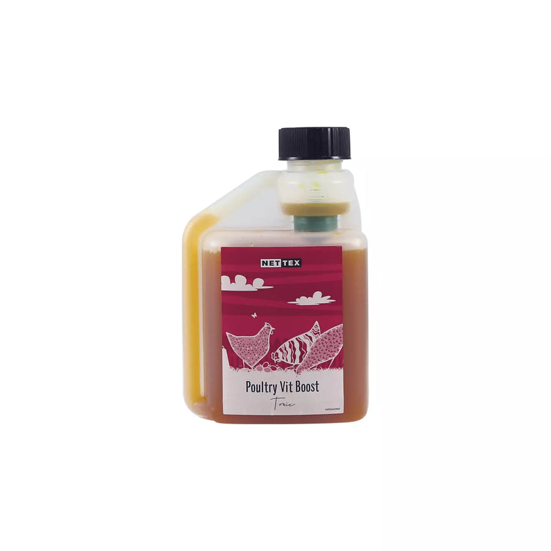 Nettex Poultry Vit Boost Tonic 250mlNettex Poultry Vit Boost Tonic is a complimentary supplement formulated specifically for chickens that supplies essential vitamins to support health, growth and vitaPoultry HealthNettexMcCaskieNettex Poultry Vit Boost Tonic 250ml