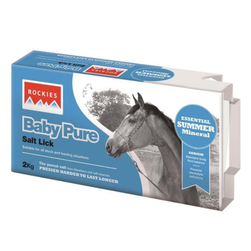 Rockies 2kg Baby Pure Salt Horse LicksVery attractive to all equines due to their combination of unique flavouring, high purity minerals and trace elements. The outcome of such a formula is that equines Horse Vitamins & SupplementsRockiesMcCaskieRockies 2kg Baby Pure Salt Horse Licks