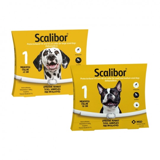 Scalibor ProtectorbandScalibor protection band / collar for dogs has a unique release technology to ensure sustained release of deltamethrin and continuous efficacy against Ticks, Fleas aPet Medical CollarsMSD Animal HealthMcCaskieScalibor Protectorband