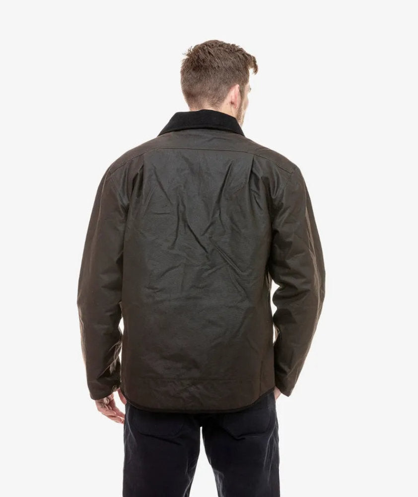 Swanndri Chocolate Waimak Wool Lined Oilskin Jacket McCaskie