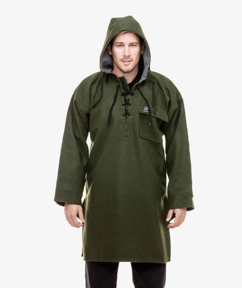 Swanndri Olive Original Lace Front Bush ShirtThis work shirt, made from one hundred percent pure New Zealand wool was fabled for its durability and practicality and quickly became the choice of pioneering New ZCoats & JacketsSwanndriMcCaskieSwanndri Olive Original Lace Front Bush Shirt