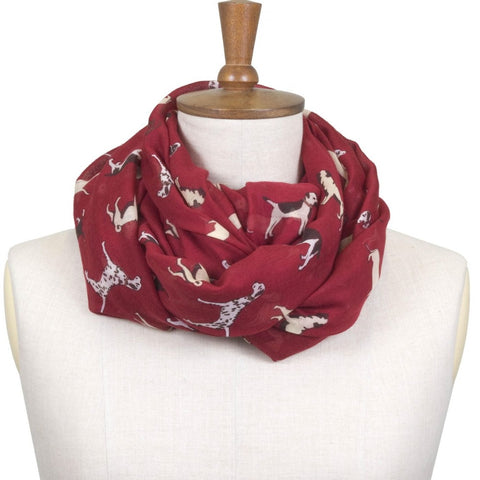 Toggi Whisby Pomegranate Dog Print Scarf