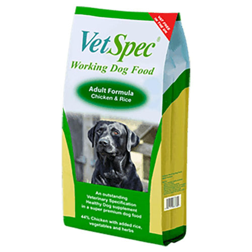 VetSpec Working Dog Adult FormulaVetSpec Working Dog Adult Formula is an outstanding Veterinary Specification Healthy Dog Adult supplement in a Super Premium dog food including 44% Chicken with addeDog FoodVetSpecMcCaskieVetSpec Working Dog Adult Formula