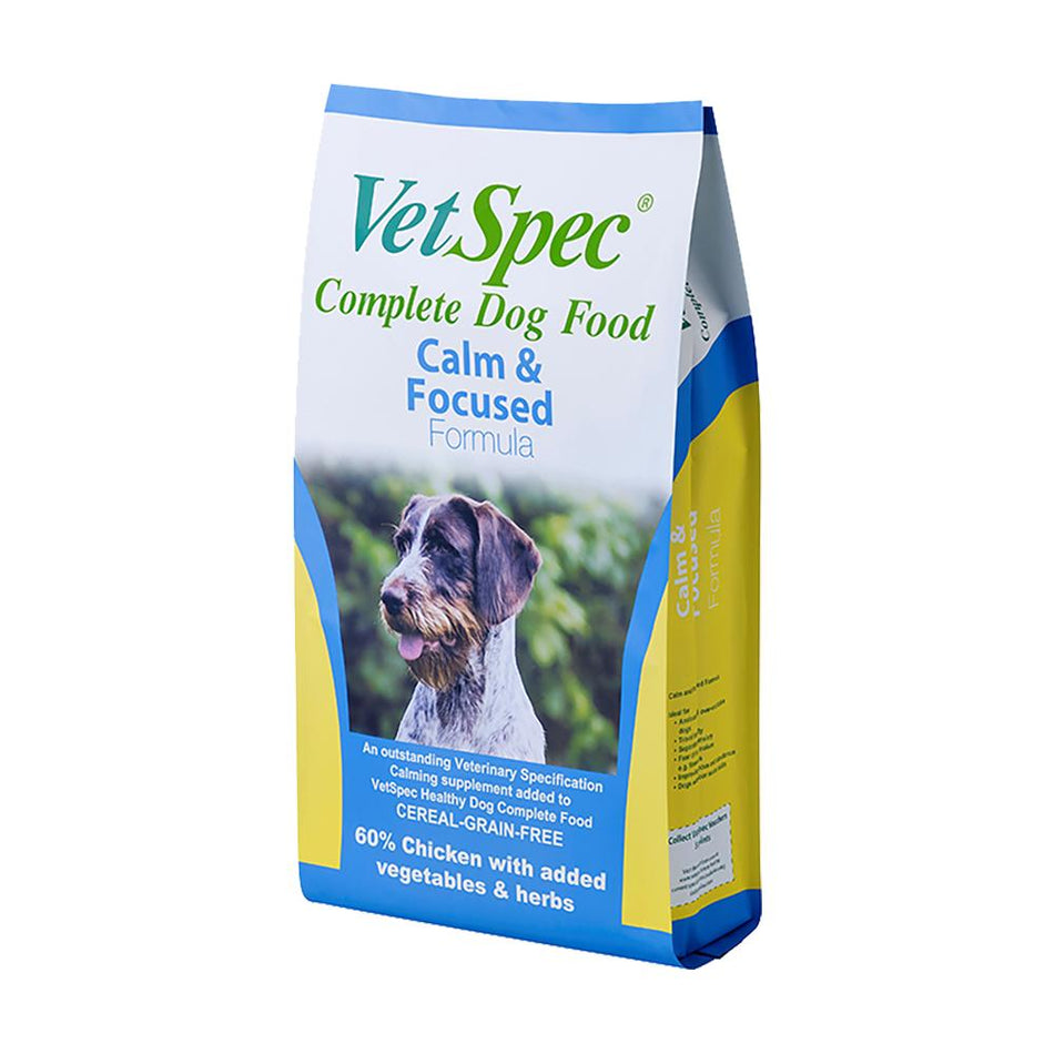 VetSpec Calm & Focused FormulaVetSpec Calm &amp; Focused Formula is the very effective Calm &amp; Focused Supplement and VetSpec Healthy Dog Adult formula combined to make one unique Veterinary SDog FoodVetSpecMcCaskieVetSpec Calm & Focused Formula
