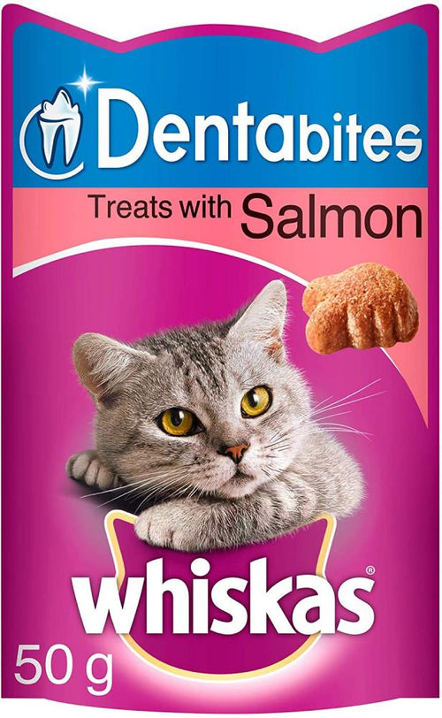 Whiskas Dentabites 50gWhiskas Dentabites are the first cat treat with British Veterinary Dental Association (BVDA) endorsement and have a Veterinary Oral Health Council (VOHC) Seal of AccCat TreatsWhiskasMcCaskieWhiskas Dentabites 50g