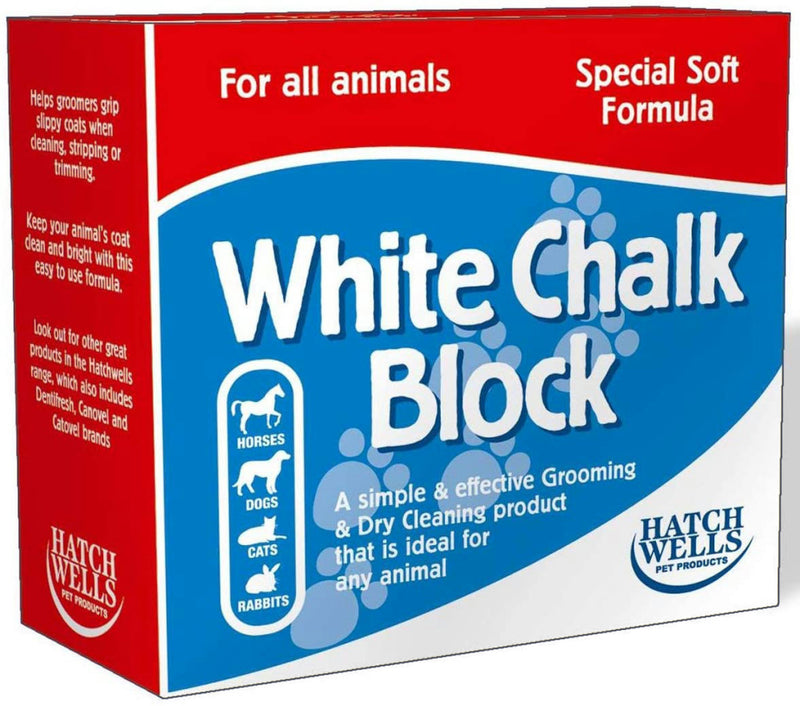 White Chalk BlockWHITE CHALK BLOCK
A simple and effective Grooming &amp; Dry Cleaning product that is ideal for any animal.Horse GroomingHatchwellsMcCaskieWhite Chalk Block